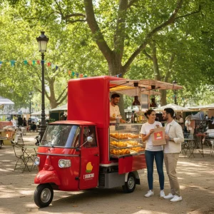 Foodtruck en service